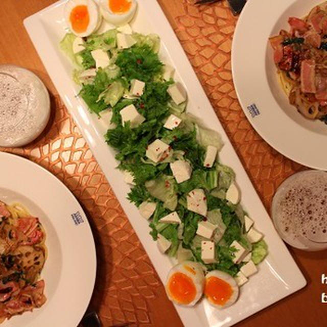 パスタ番長の『ベーコンと蓮根のスパゲッティ』な夜。