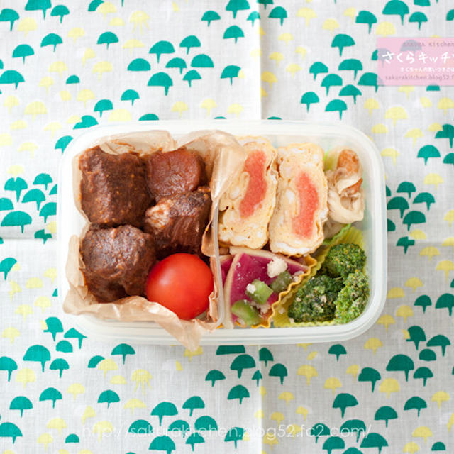 ワタシ用お弁当『シチューののこりと、こまごまおかずパート２』