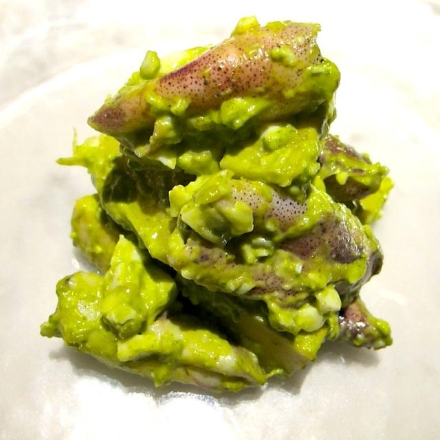 イカとたけのこのサラダ　バジル風味