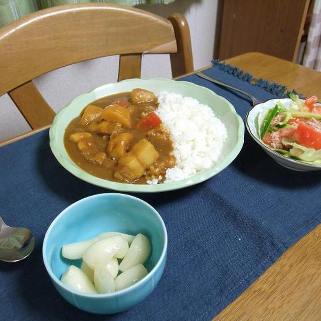 娘達の作った豚バラ肉のコーラ漬けカレーライスでうちごはん（レシピ付）