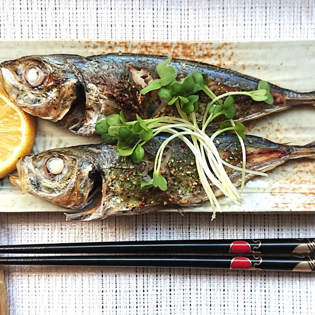 釣った魚であじの香草焼き（パン粉不要）トースターに任せるだけ