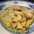 Chicken fricasse from Mastering the art of french cooking