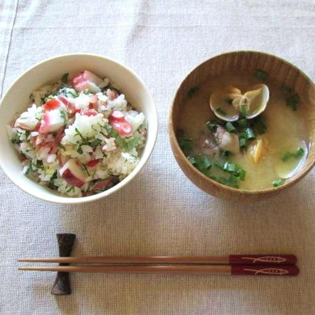 たこ梅ちらしでお昼ご飯