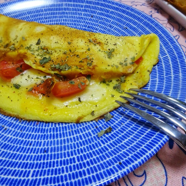 朝食に。オレガノ香るトマトのクレープサレ