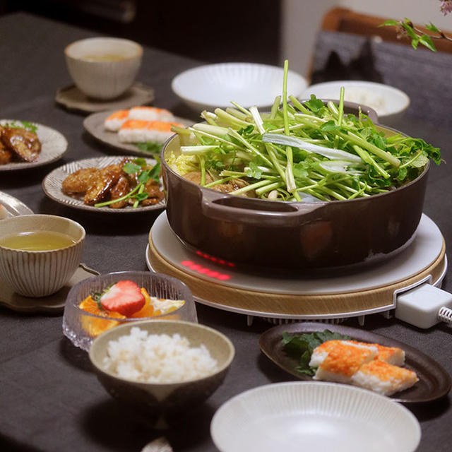 【献立】地獄鍋と、鶏肉とれんこんとごぼうの甘酢胡麻がらめと、したらばなど。～肉への愛（だけ）を感じる鍋でございました～