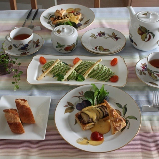 ■シイタケのパイで朝ごはん。