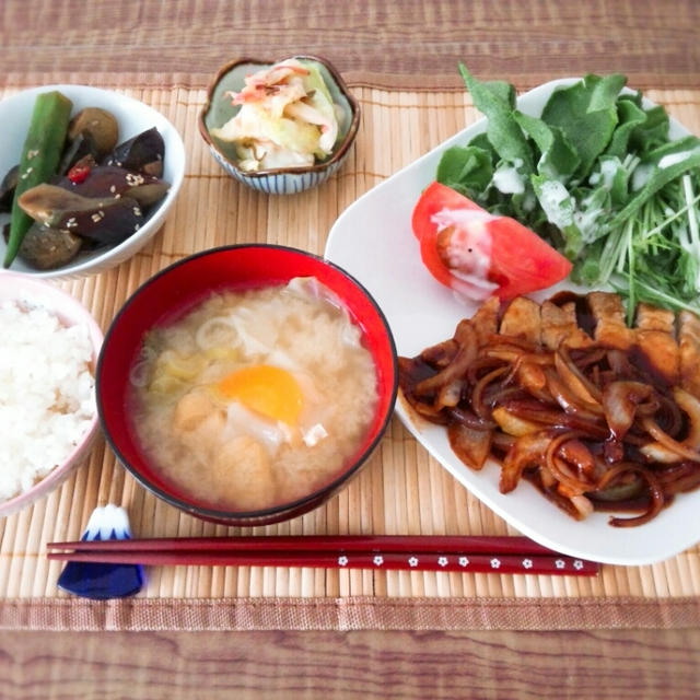 ポークチャップの夕食＆大好きな野菜