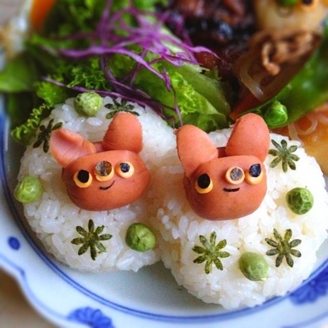 コロコロウインナー＊くまちゃんおにぎり