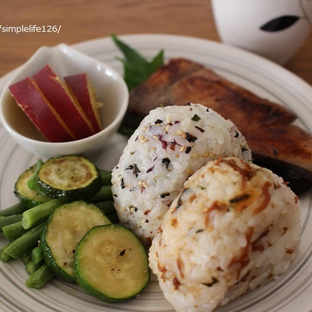 ブリ照りワンプレの簡単昼食