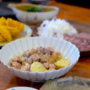 きのうの献立：塩味肉じゃが「にんにくじゃが」