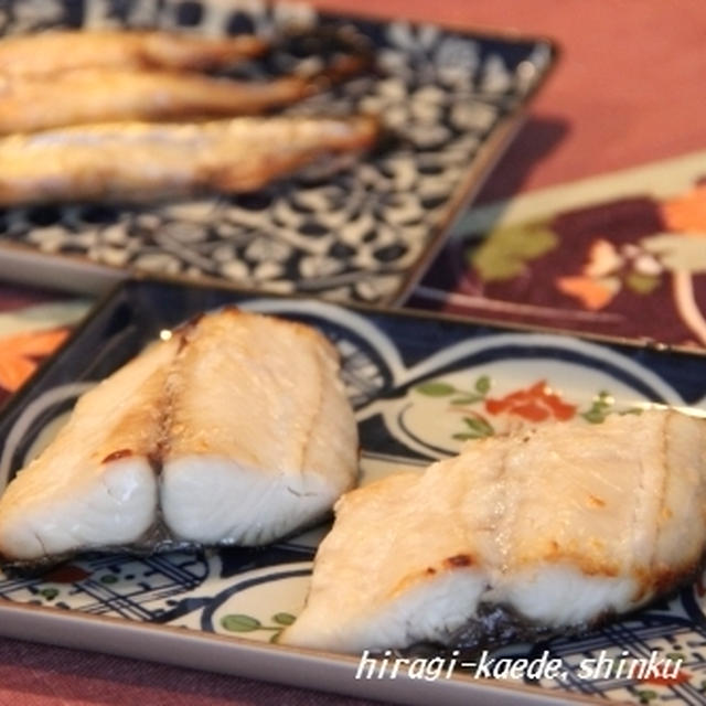 焼き魚とかぼちゃのおやき