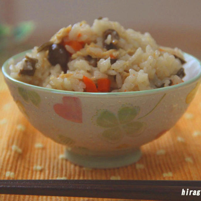 おでんの残り汁で炊き込みご飯