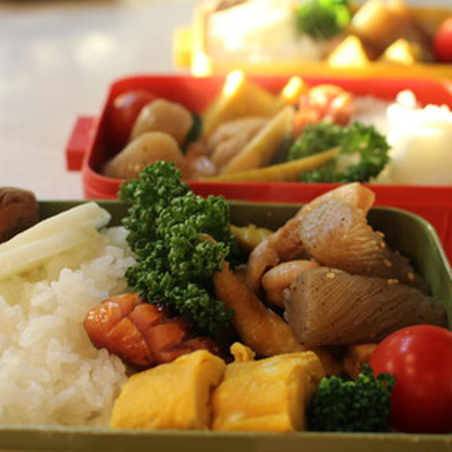 「古参竹と鶏肉の甘辛煮」弁当