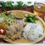 Cafe風ワンプレート晩御飯★レンジ蒸し鶏の大葉ポン酢ソース(レシピ)