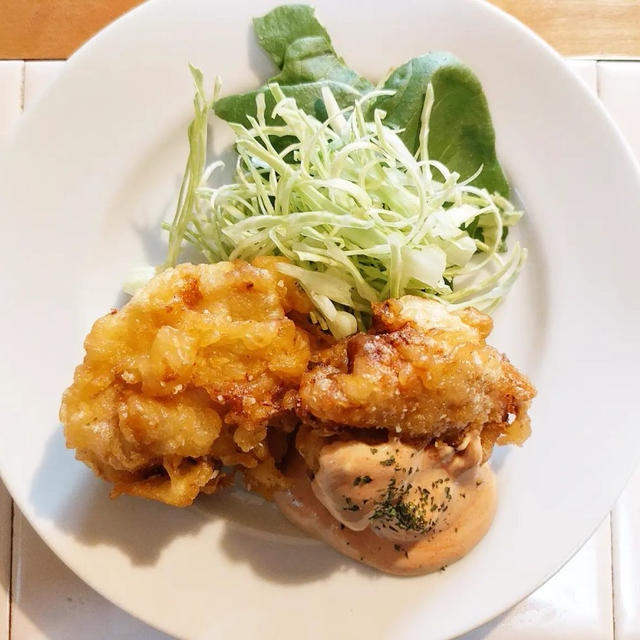 チキンフリッター🍗オーロラソース