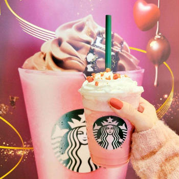 無料カスタム【スタバ】ルビー ショコラ フラペチーノ♥