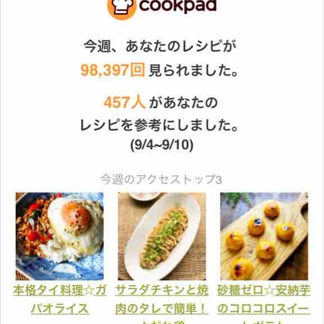 クックパッドさんの週間レポート