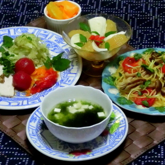 常備菜で前菜風サラダ♪♪、、、、、20分で完成の夕飯