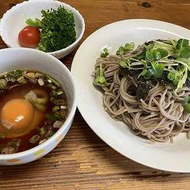 出石皿そば風。家庭菜園仕事