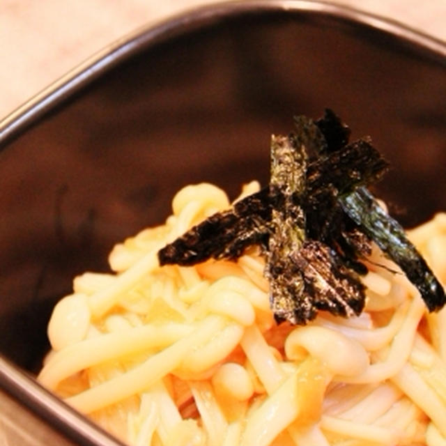 レンジで簡単　梅なめたけ風