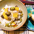 枝豆とサツマイモの炊き込みご飯