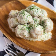 レンジで５分！簡単＊チーズクリーム風味のミートボール＊無理とわかると余計に欲してしまう件