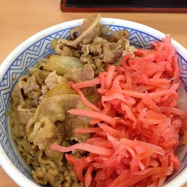 今日は本物「吉野家の牛丼」