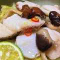 鱈の蒸し煮＆再生栽培の豆苗をラーメンにのせて♪