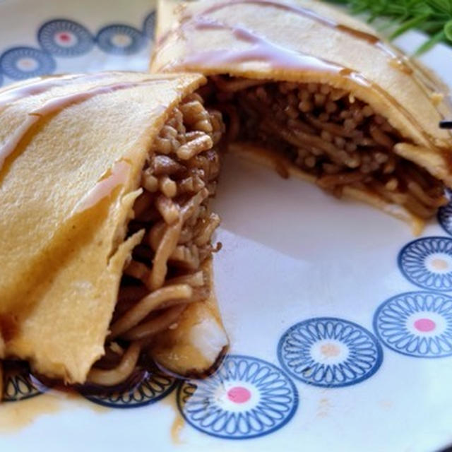 初めての『オムそば』一人作って食べました