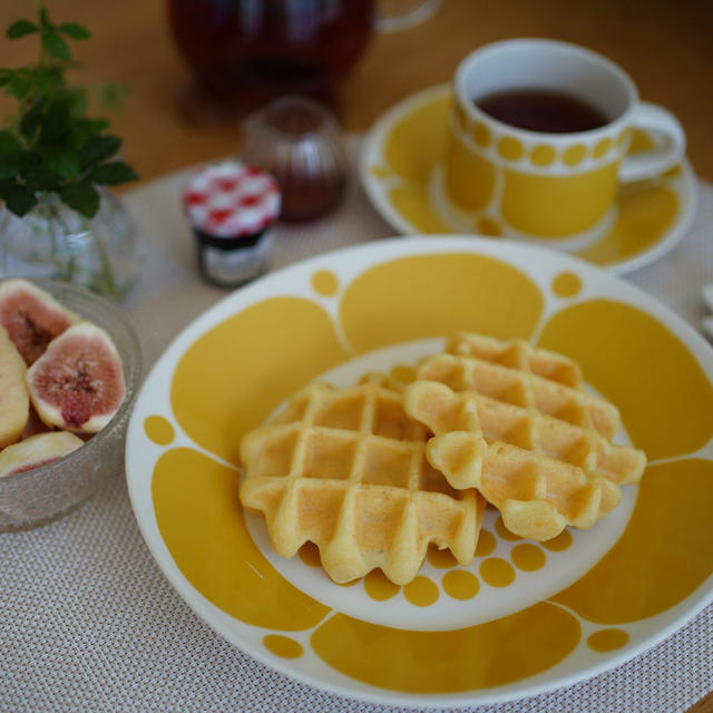 ビタントニオでヘルシーおやつ♪ 豆腐＆米粉ワッフルを焼きました