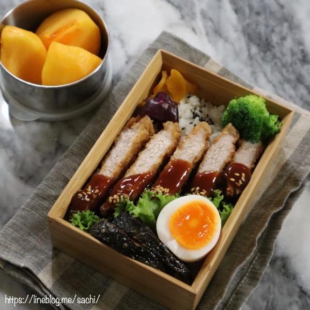 息子の✳︎とんかつのっけ弁当♡【#お弁当#のっけ弁】