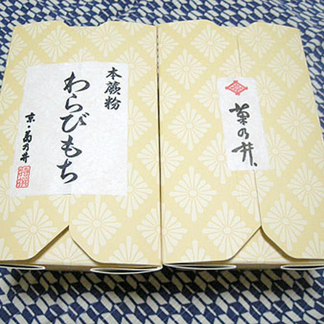 菊乃井の鯖寿司とわらびもち