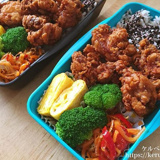 #弁当LOG　鶏の唐揚げ弁当