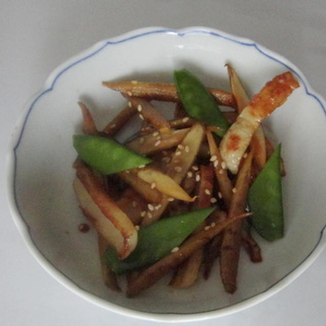 ちくわとごぼうの炒め物★★★