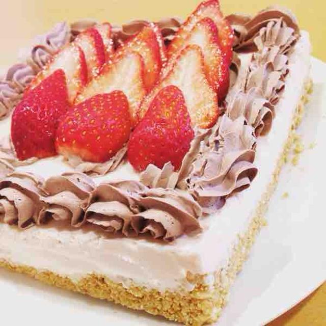 苺のレアチーズケーキ
