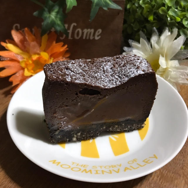 生チョコケーキ オレオのボトムで By あやちゃんママさん レシピブログ 料理ブログのレシピ満載