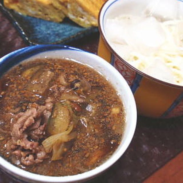 具たっぷり 豚肉と茄子のあったかつけ麺 ２人分 By Kajuさん レシピブログ 料理ブログのレシピ満載