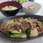 【牛肉と青梗菜とカブのオイスター炒め】
