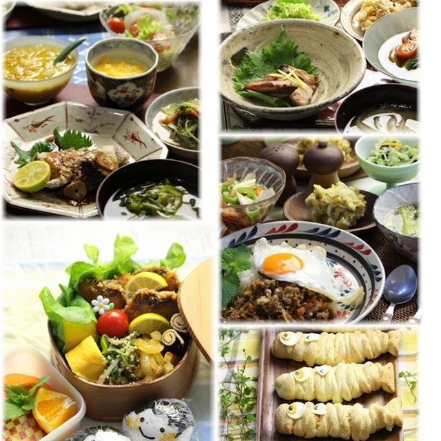 先週のお買い物と夕飯展開。と　その間のお弁当日記。今週はお弁当用作り置きなしでお弁当ー。