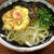 今朝の麺は「かき揚げこぶうどん」