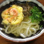 今朝の麺は「かき揚げこぶうどん」