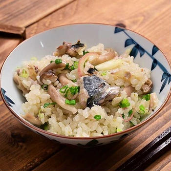 ピリリと柚子胡椒「アジと柚子胡椒の釜飯」