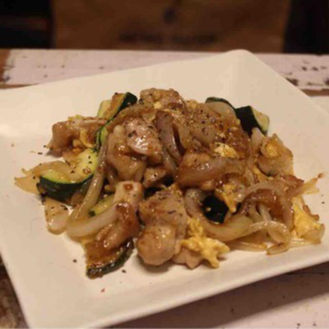 【recipe】ズッキーニと鶏肉の中華炒め／高円寺阿波踊り