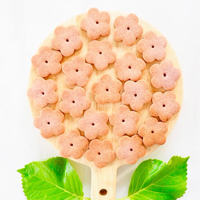 米粉のクッキーde紫陽花を…