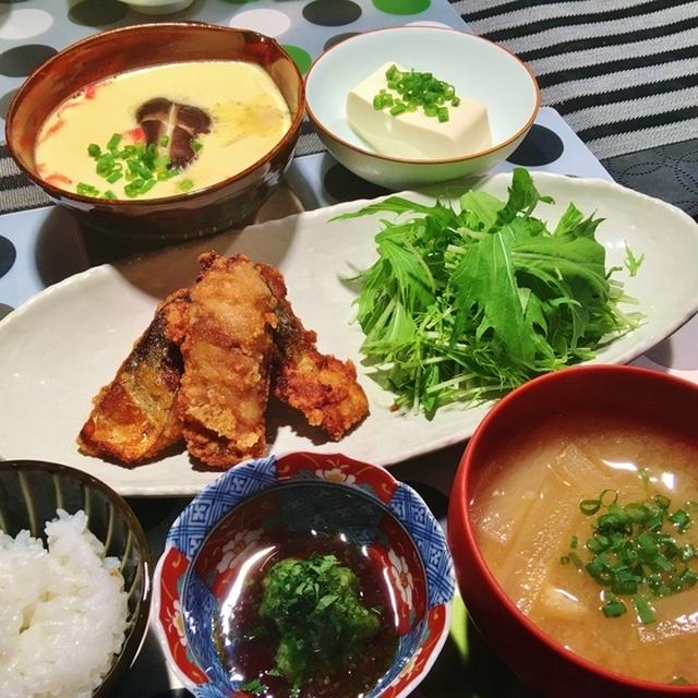さば竜田揚げの献立