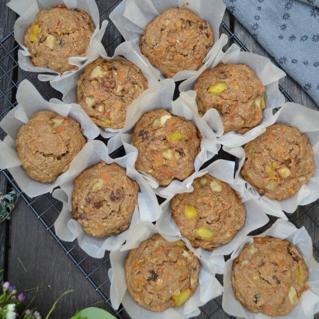 Whole Wheat Carrot Muffins 全粒粉のキャロットマフィン