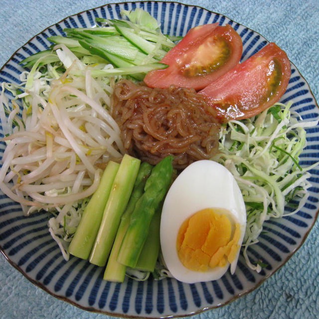 超ヘルシー！ピビン糸こんで野菜をたくさん食べました。