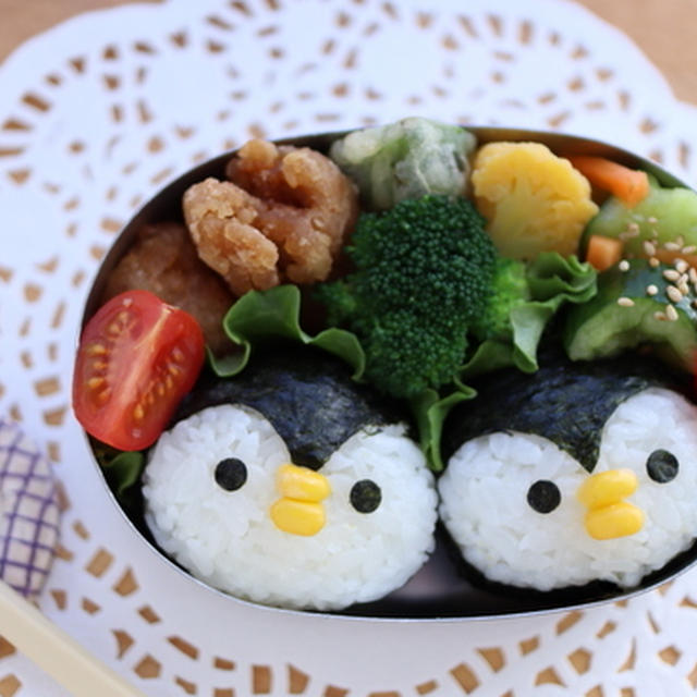 ペンギンちゃんおにぎりの作り方
