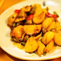 皮つきポテトのカレー炒め