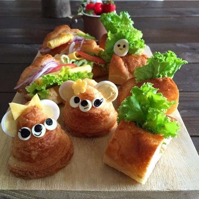 クロワッサンで＊くまさんのデコパン